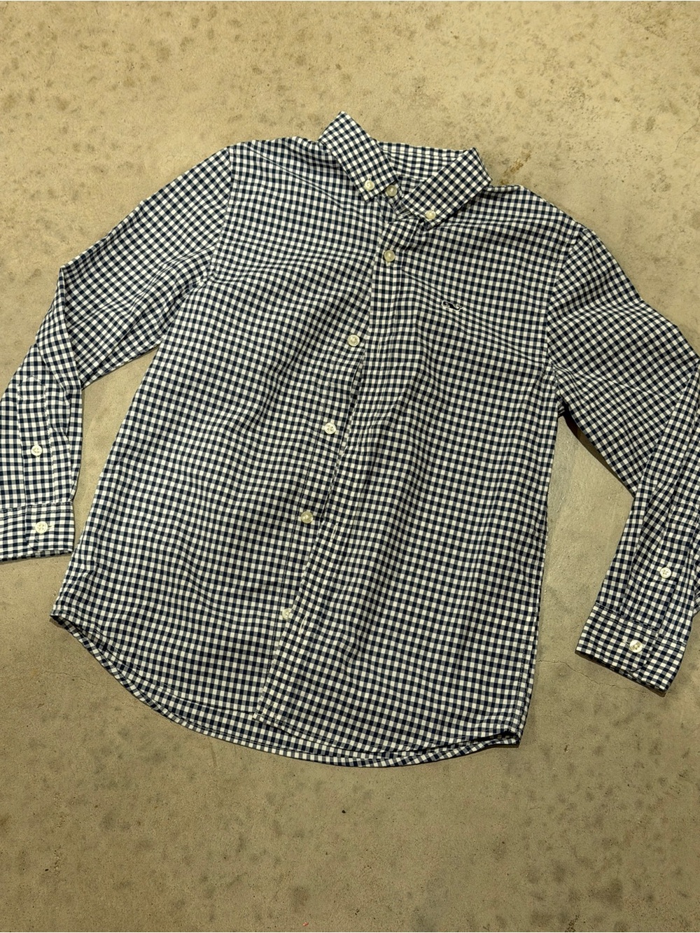 Vineyard Vines Navy & White Gingham Button-Down Shirt